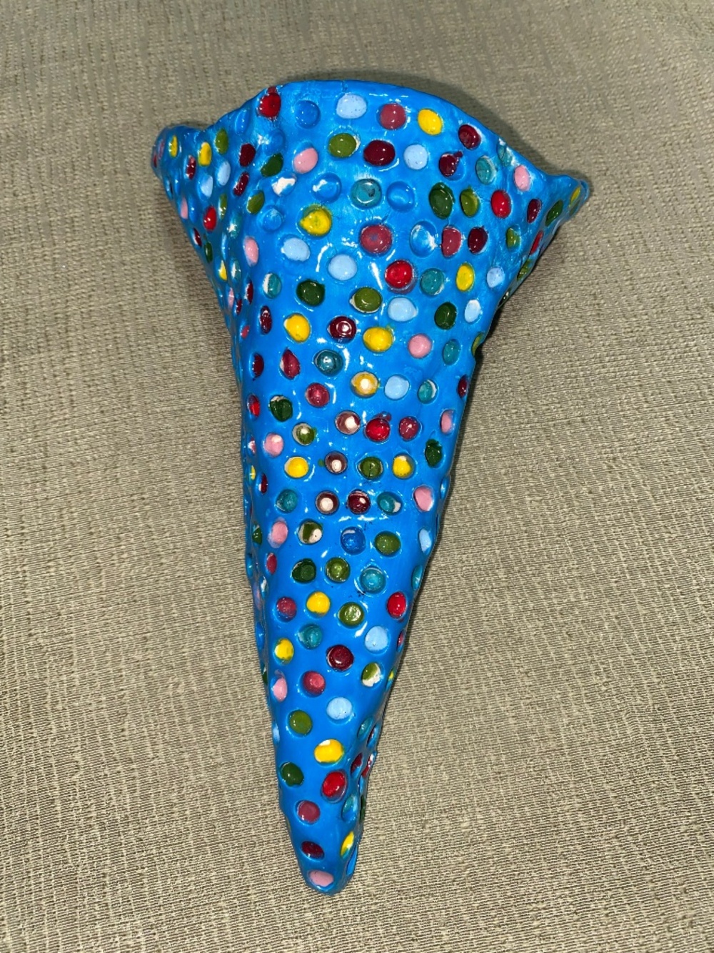 Ceramic Wall Pocket made by high school student New